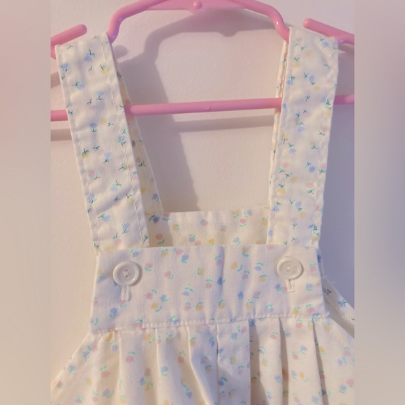 Majdell • Vintage 90s Toddler Girl’s Spring Tulip Pattern Overall Dress Size 4 - Picture 4 of 8